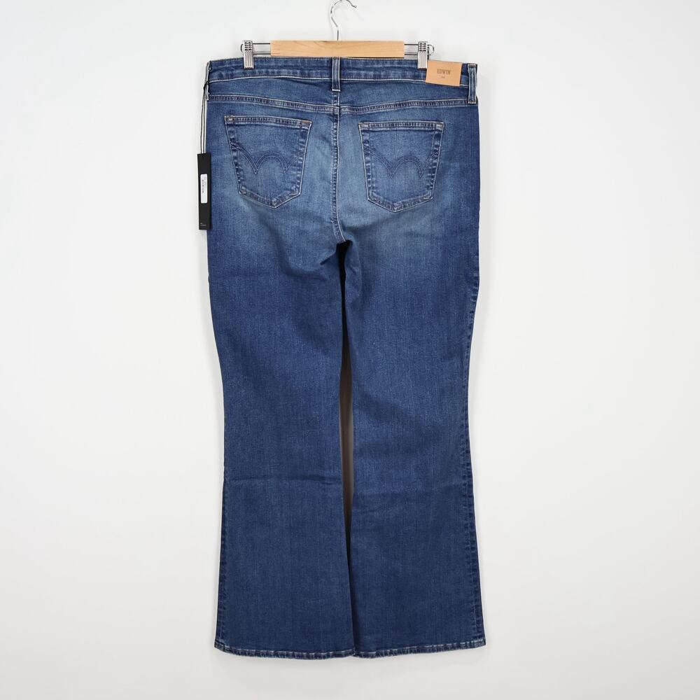 Edwin Lark Mid Rise Bootcut Denim Jean Flashback Blue Size 34 NWT EW2061ICS - Picture 4 of 6